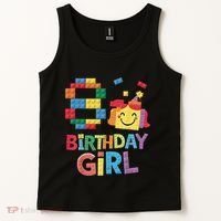 Master Builder 8th Birthday Girl 8 Year Old Brick Blocks Tank Top thumb 2