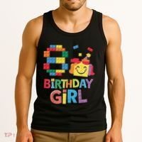 Master Builder 8th Birthday Girl 8 Year Old Brick Blocks Tank Top thumb 3