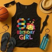 Master Builder 8th Birthday Girl 8 Year Old Brick Blocks Tank Top thumb 4