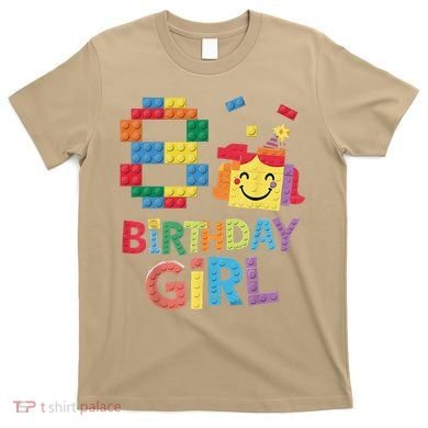 Master Builder 8th Birthday Girl 8 Year Old Brick Blocks T-Shirt