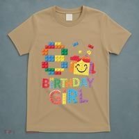 Master Builder 8th Birthday Girl 8 Year Old Brick Blocks T-Shirt thumb 5