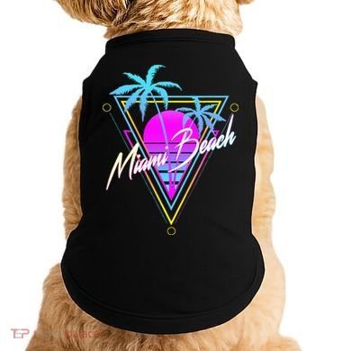 Miami Beach 80s Beach Souvenir Doggie Tank