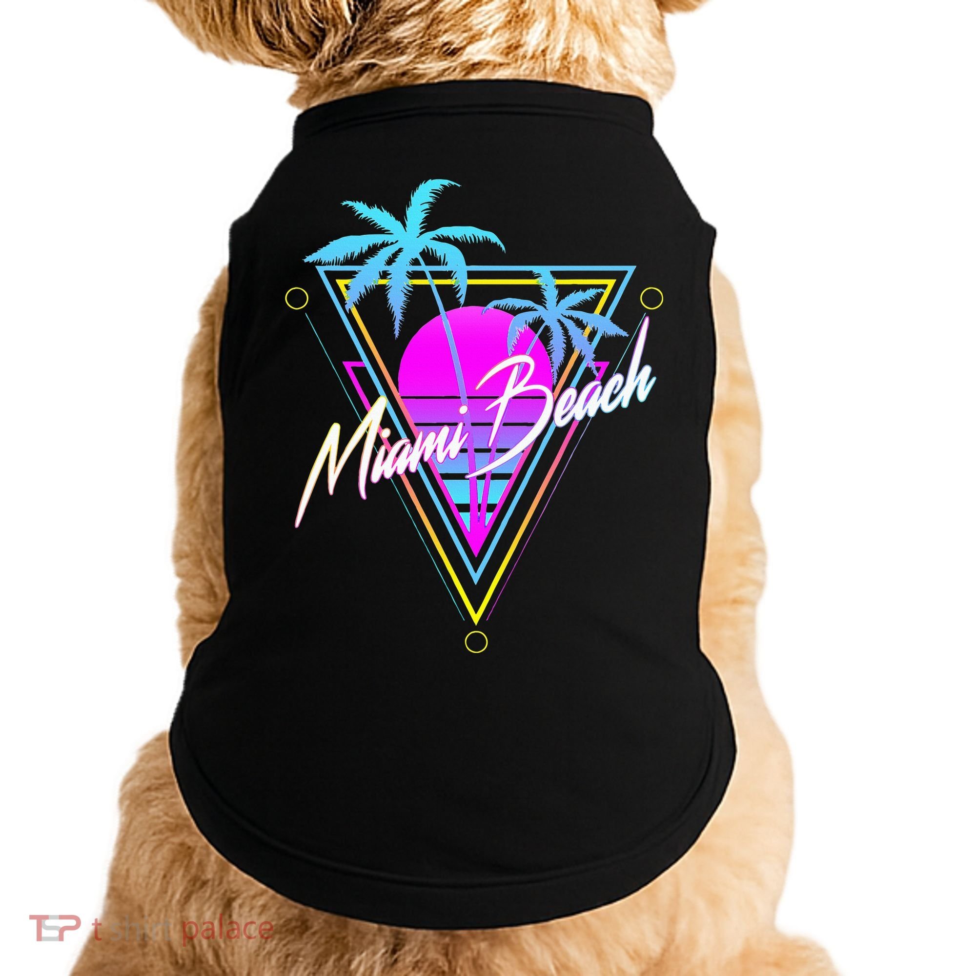 Miami Beach 80s Beach Souvenir Doggie Tank
