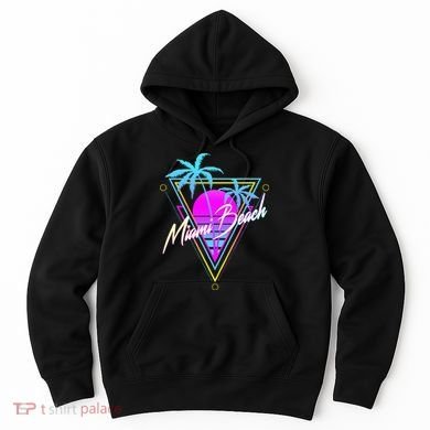 Miami Beach 80s Beach Souvenir Hoodie