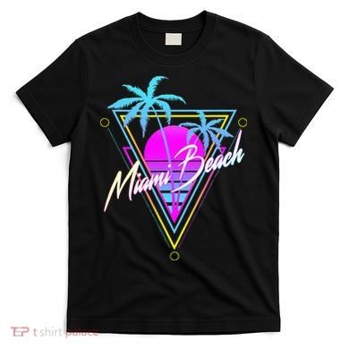 Miami Beach 80s Beach Souvenir T-Shirt