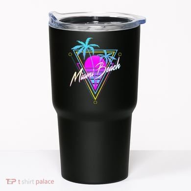 Miami Beach 80s Beach Souvenir Tumbler