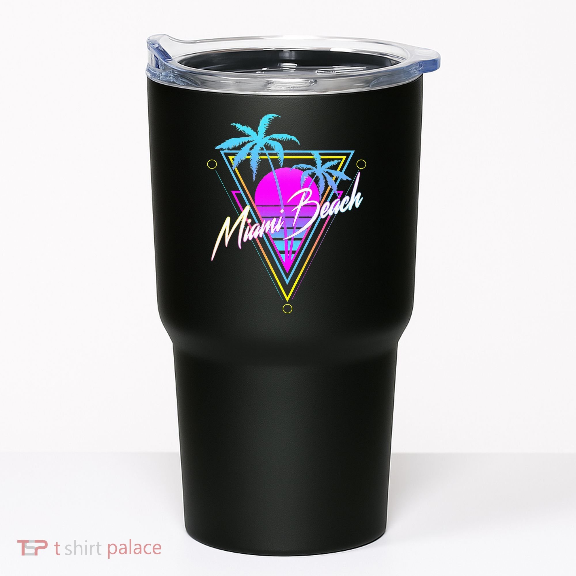 Miami Beach 80s Beach Souvenir Tumbler