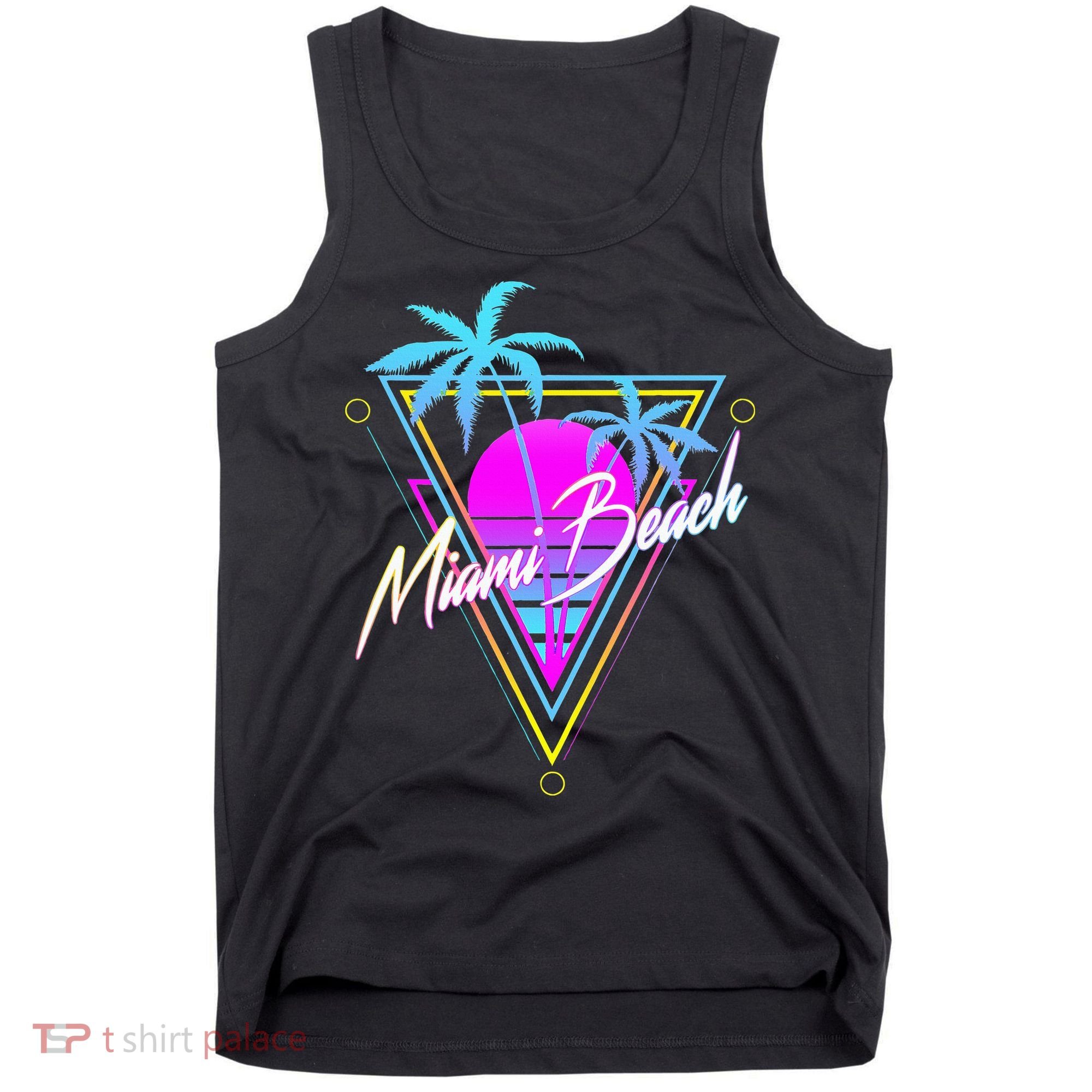 Miami Beach 80s Beach Souvenir Tank Top