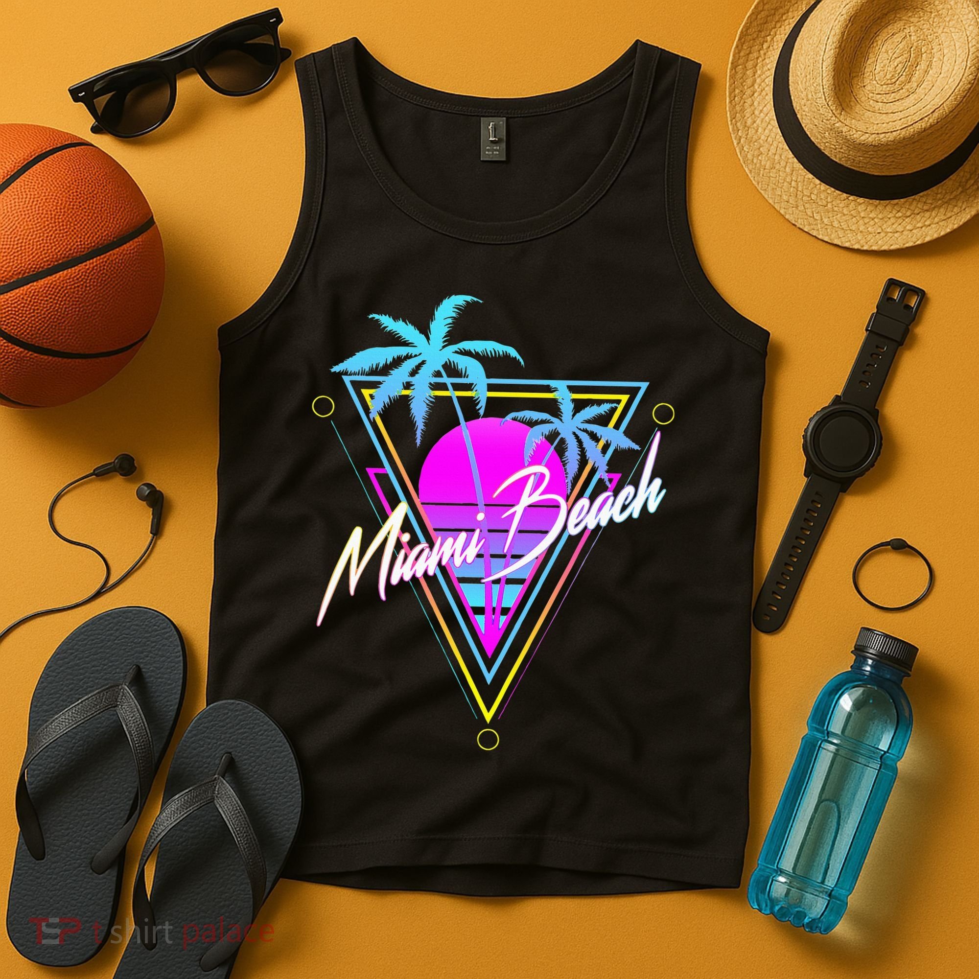 Miami Beach 80s Beach Souvenir Tank Top