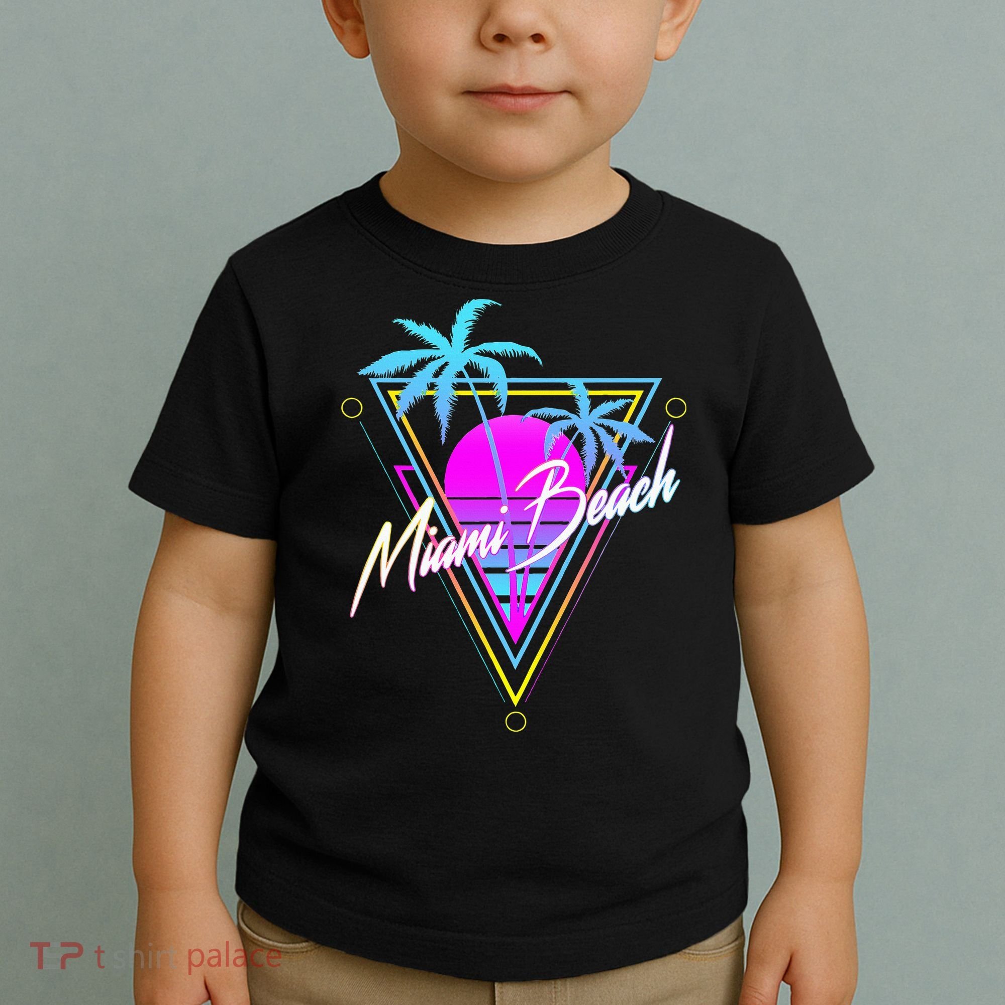 Miami Beach 80s Beach Souvenir Toddler T-Shirt