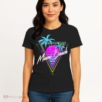 Miami Beach 80s Beach Souvenir Women's T-Shirt thumb 4