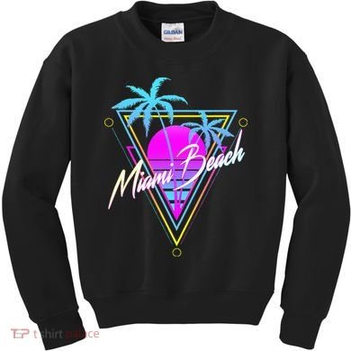 Miami Beach 80s Beach Souvenir Kids Sweatshirt