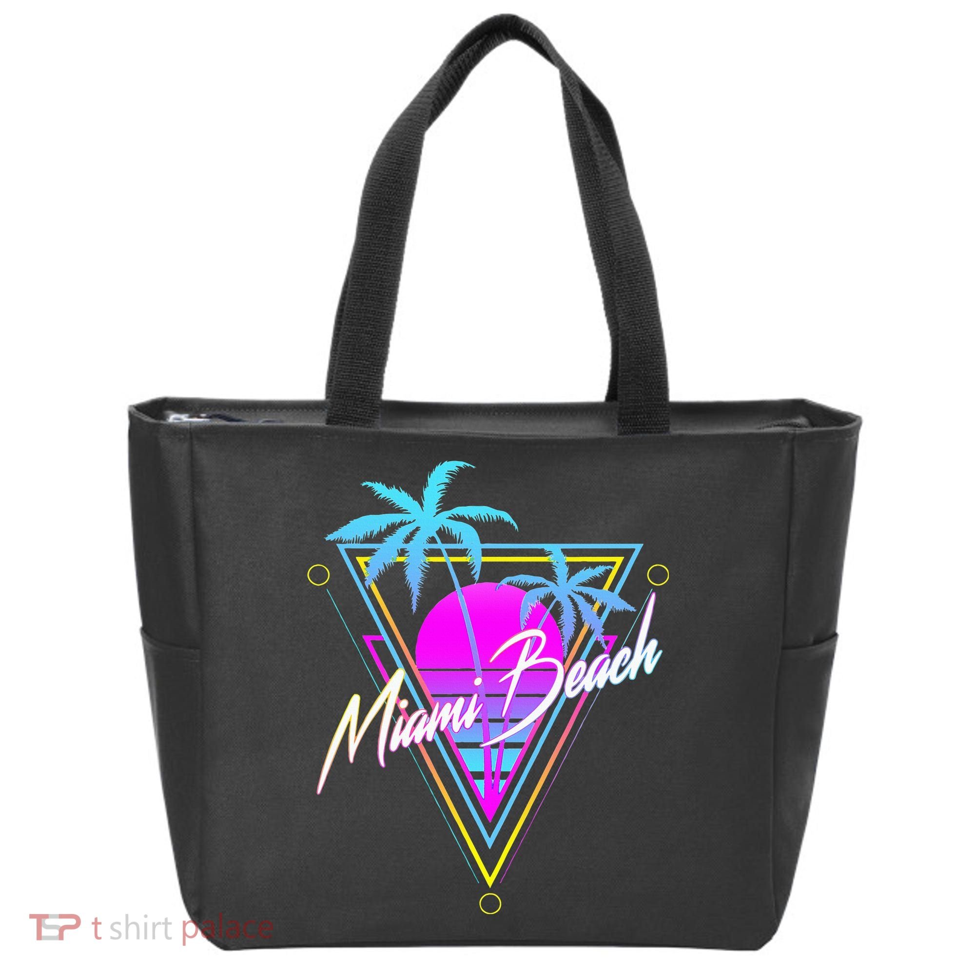 Miami Beach 80s Beach Souvenir Tote Bag