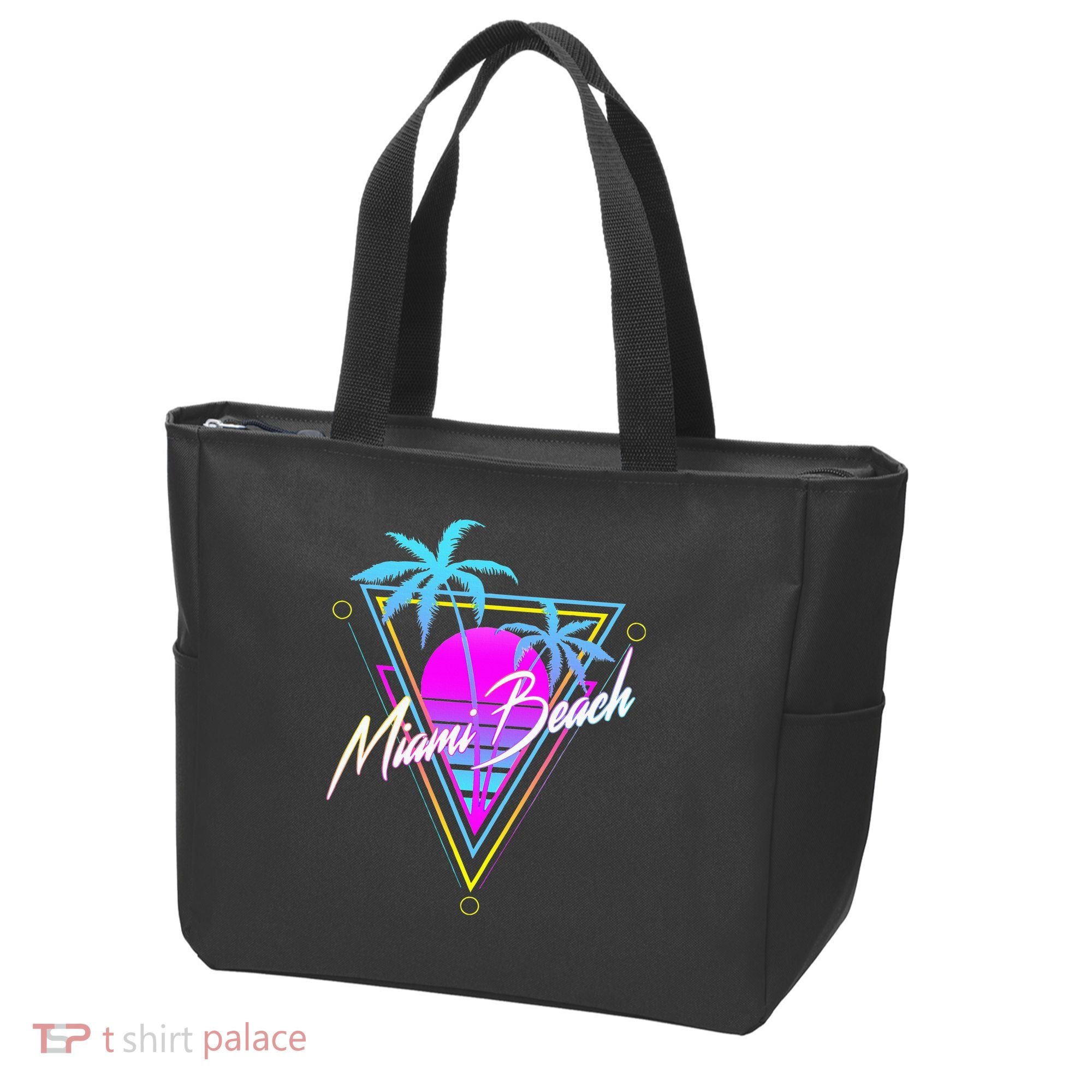 Miami Beach 80s Beach Souvenir Tote Bag