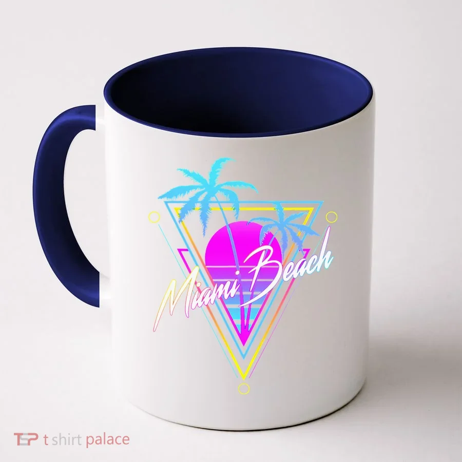 Miami Beach 80s Beach Souvenir Coffee Mug