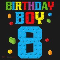 Master Builder 8th Birthday Boy 8 Eight Year Building Bricks Bucket Hat thumb 4
