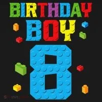 Master Builder 8th Birthday Boy 8 Eight Year Building Bricks Bucket Hat thumb 4