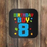 Master Builder 8th Birthday Boy 8 Eight Year Building Bricks Coaster thumb 0