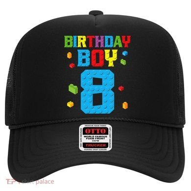 Master Builder 8th Birthday Boy 8 Eight Year Building Bricks Hat