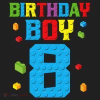Master Builder 8th Birthday Boy 8 Eight Year Building Bricks Hat thumb 2