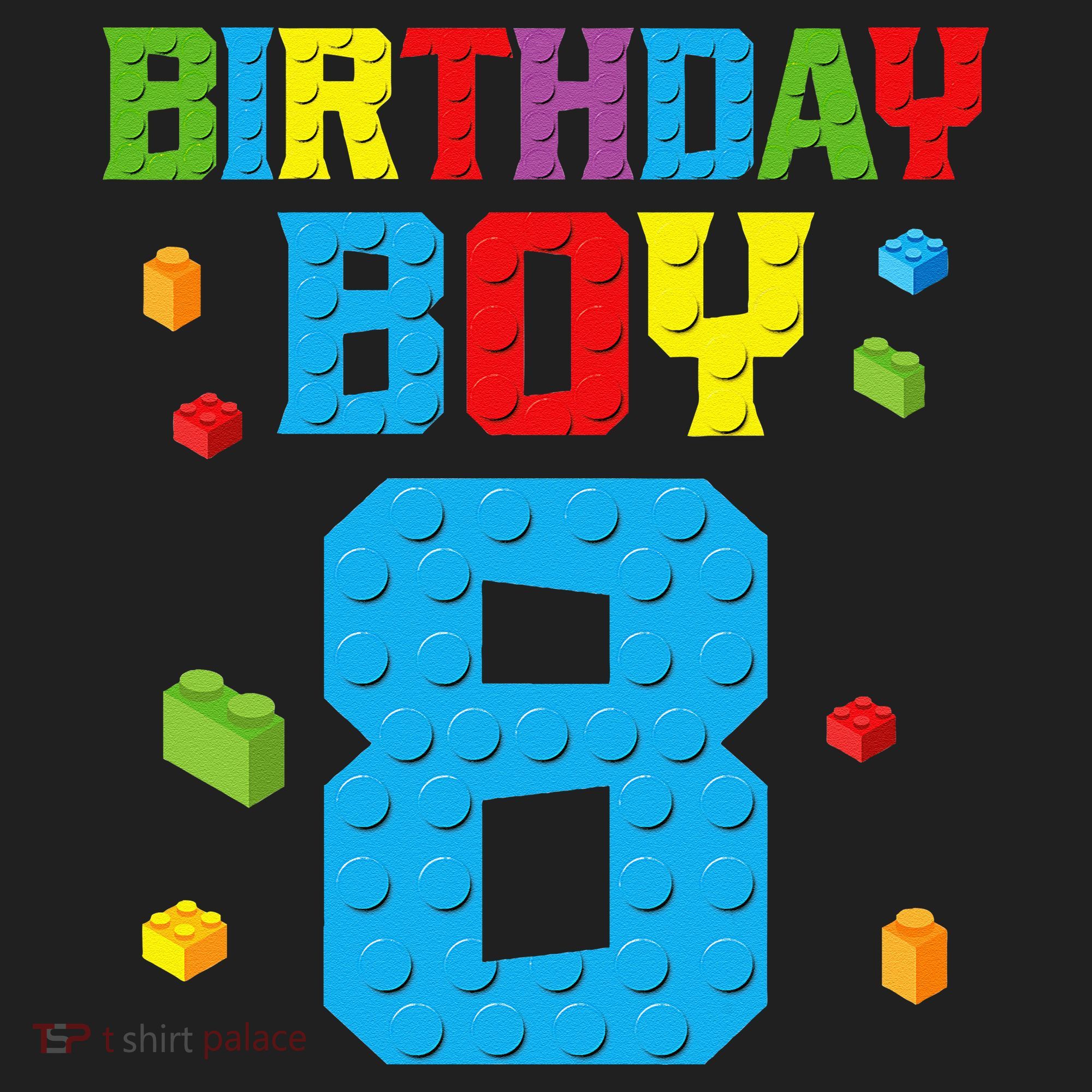 Master Builder 8th Birthday Boy 8 Eight Year Building Bricks Golf Towel
