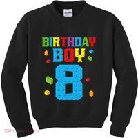 Master Builder 8th Birthday Boy 8 Eight Year Building Bricks Kids Sweatshirt thumb 0