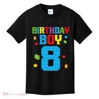 Master Builder 8th Birthday Boy 8 Eight Year Building Bricks Kids T-Shirt thumb 0