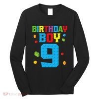 Master Builder 9th Birthday Boy Nine 9 Year Building Bricks Long Sleeve Shirt thumb 0