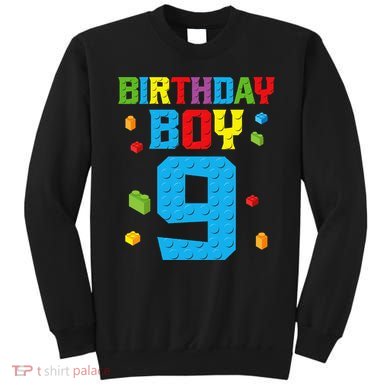 Master Builder 9th Birthday Boy Nine 9 Year Building Bricks Sweatshirt
