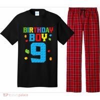 Master Builder 9th Birthday Boy Nine 9 Year Building Bricks Pajama Set thumb 0