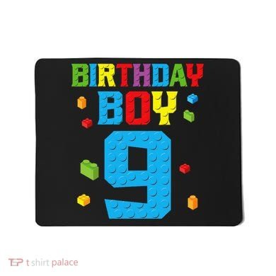 Master Builder 9th Birthday Boy Nine 9 Year Building Bricks Mousepad