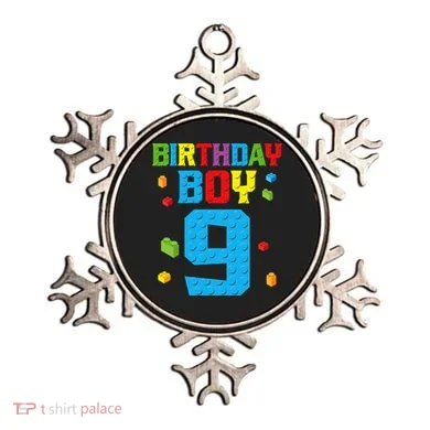 Master Builder 9th Birthday Boy Nine 9 Year Building Bricks Ornament