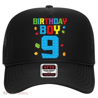 Master Builder 9th Birthday Boy Nine 9 Year Building Bricks Hat