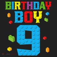 Master Builder 9th Birthday Boy Nine 9 Year Building Bricks Hat thumb 2