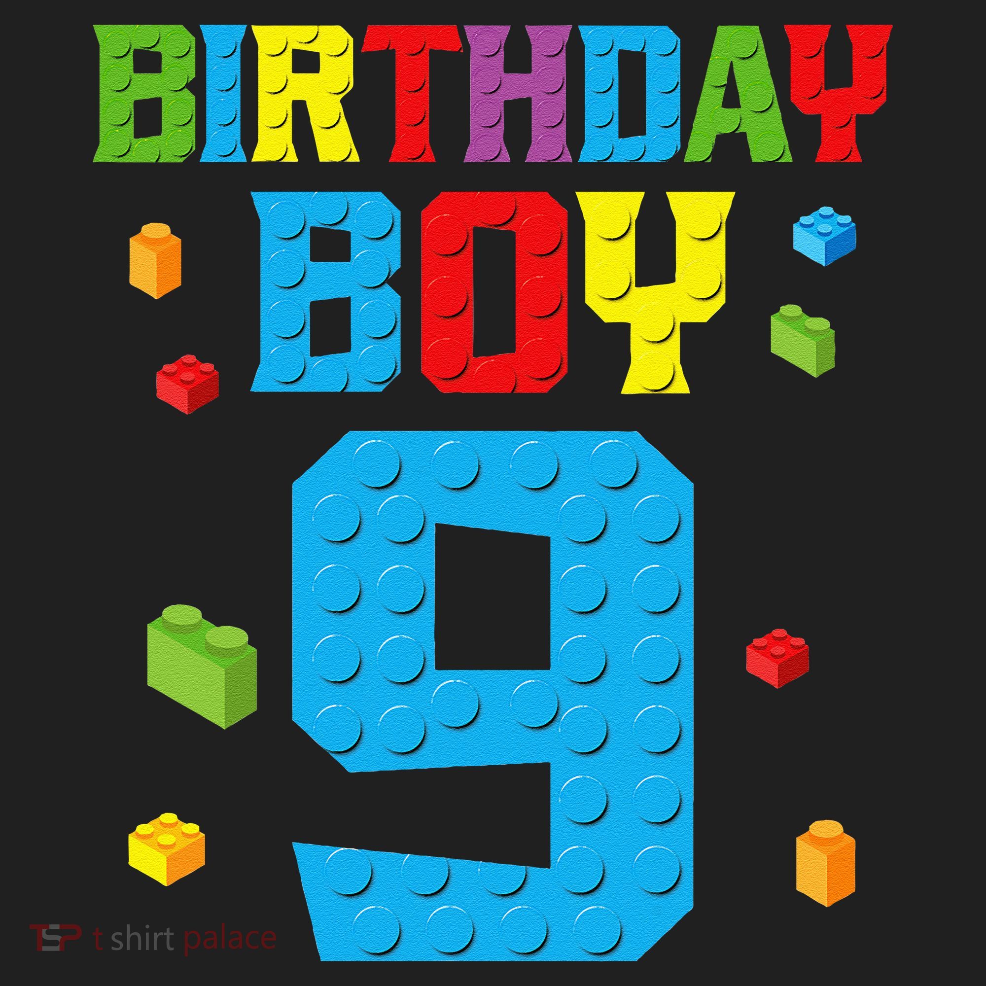 Master Builder 9th Birthday Boy Nine 9 Year Building Bricks Hat