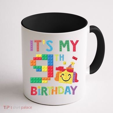Master Builder 9th ItS My 9th Birthday Brick Blocks Coffee Mug back