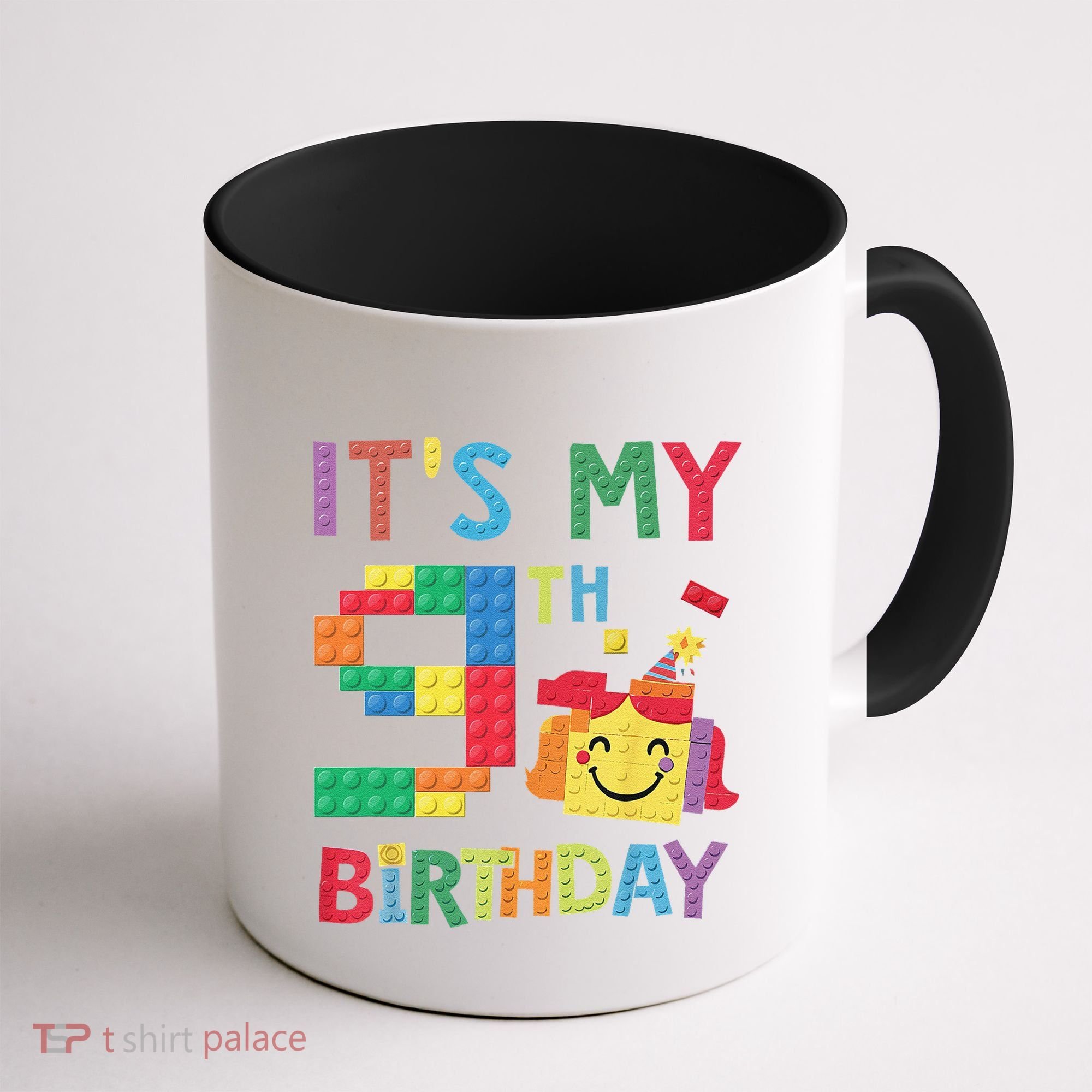 Master Builder 9th ItS My 9th Birthday Brick Blocks Coffee Mug