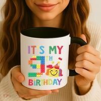 Master Builder 9th ItS My 9th Birthday Brick Blocks Coffee Mug thumb 3
