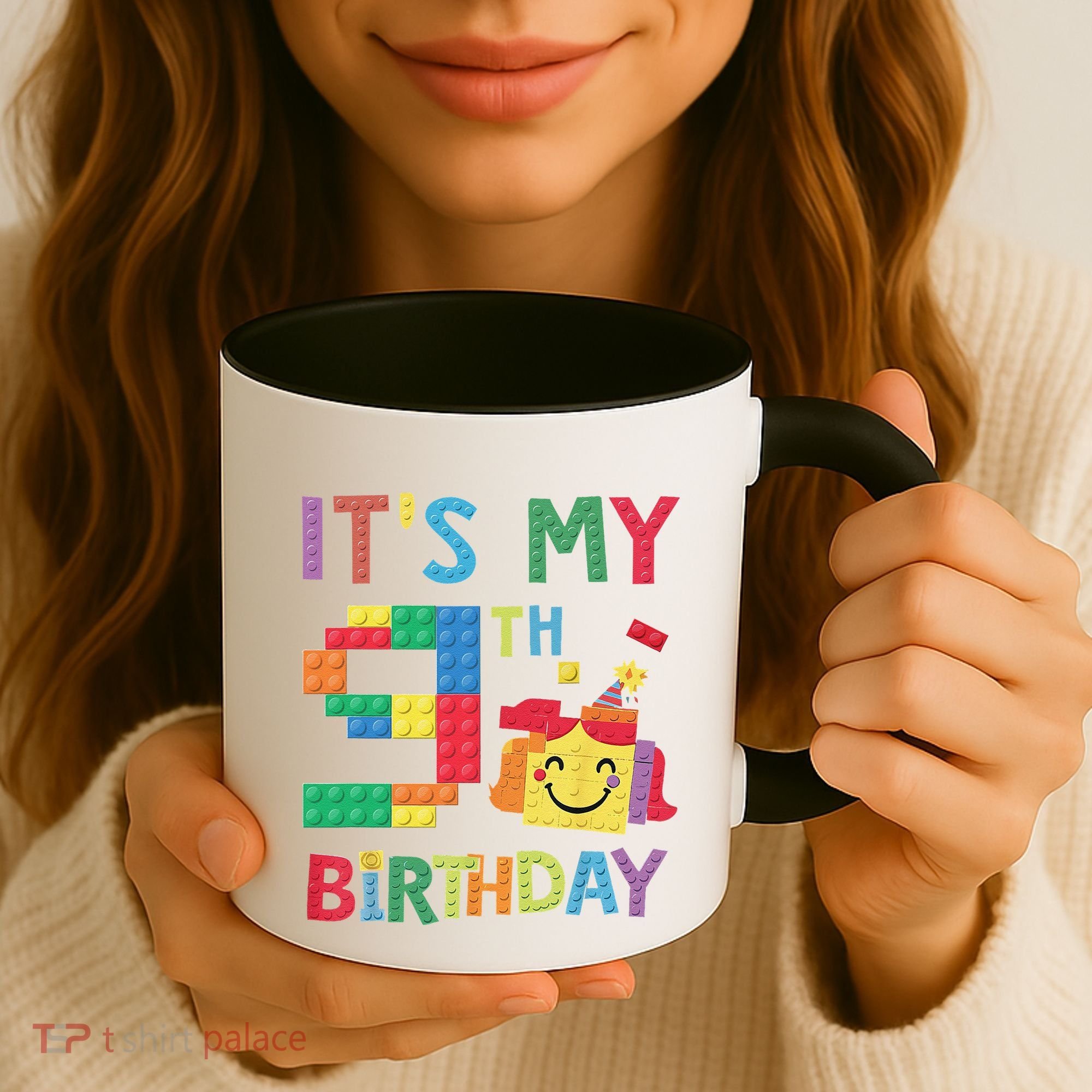 Master Builder 9th ItS My 9th Birthday Brick Blocks Coffee Mug