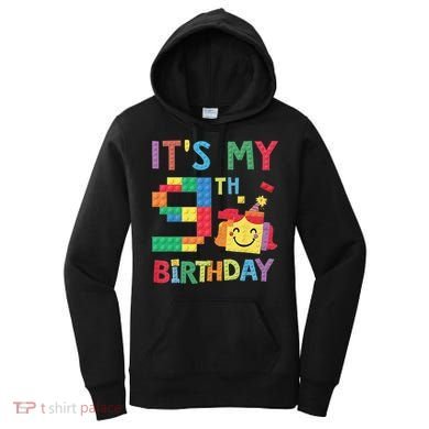 Master Builder 9th ItS My 9th Birthday Brick Blocks Women's Hoodie