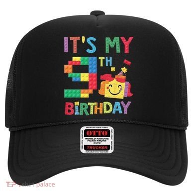 Master Builder 9th ItS My 9th Birthday Brick Blocks Hat
