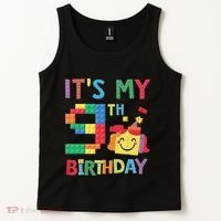 Master Builder 9th ItS My 9th Birthday Brick Blocks Tank Top thumb 2
