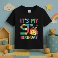 Master Builder 9th ItS My 9th Birthday Brick Blocks Toddler T-Shirt thumb 3