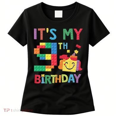 Master Builder 9th ItS My 9th Birthday Brick Blocks Women's T-Shirt