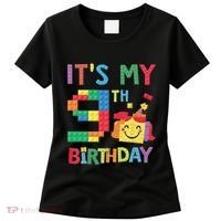 Master Builder 9th ItS My 9th Birthday Brick Blocks Women's T-Shirt thumb 0