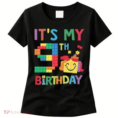 Master Builder 9th ItS My 9th Birthday Brick Blocks Women's T-Shirt