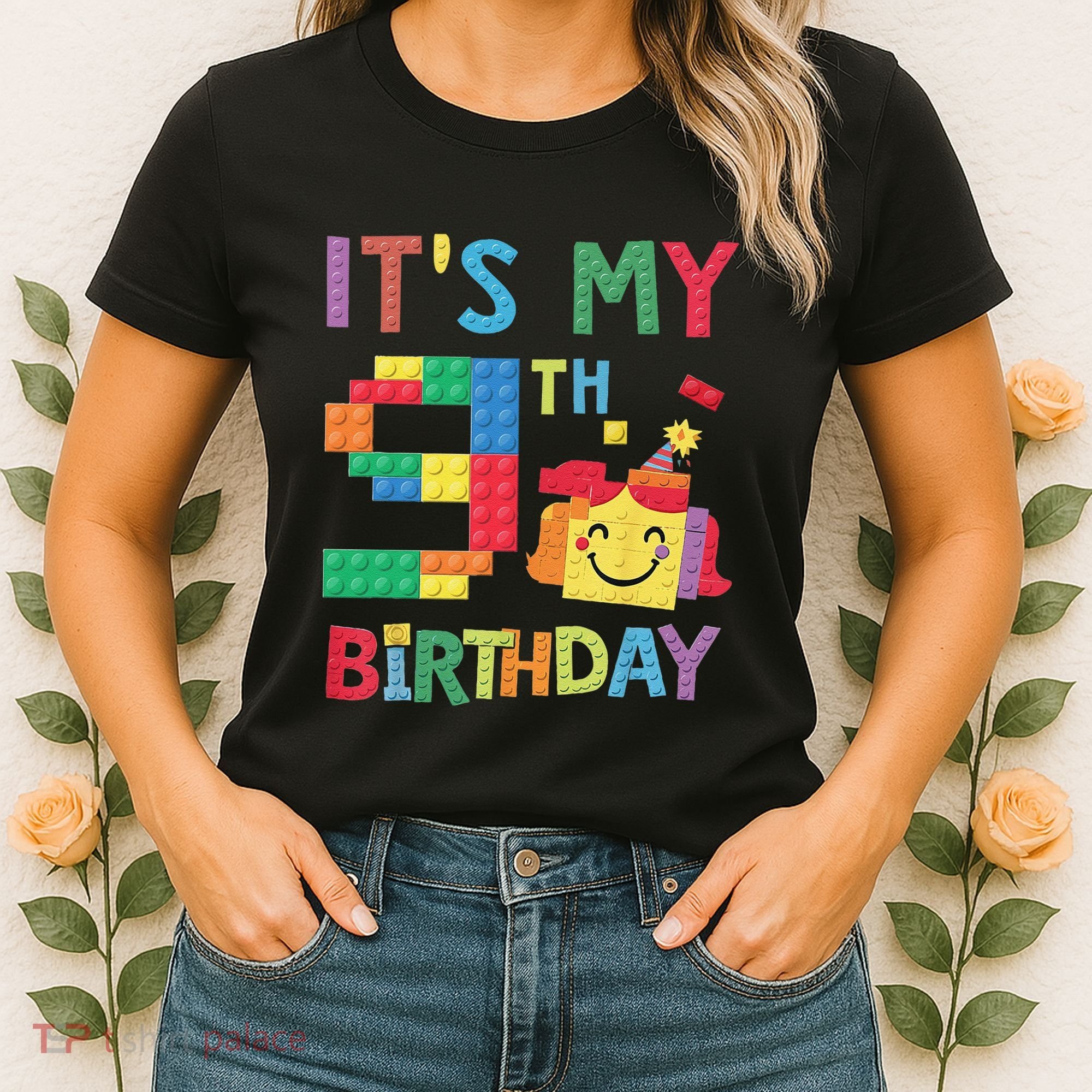 Master Builder 9th ItS My 9th Birthday Brick Blocks Women's T-Shirt