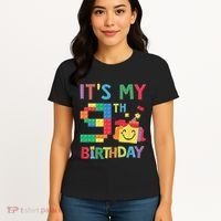 Master Builder 9th ItS My 9th Birthday Brick Blocks Women's T-Shirt thumb 4