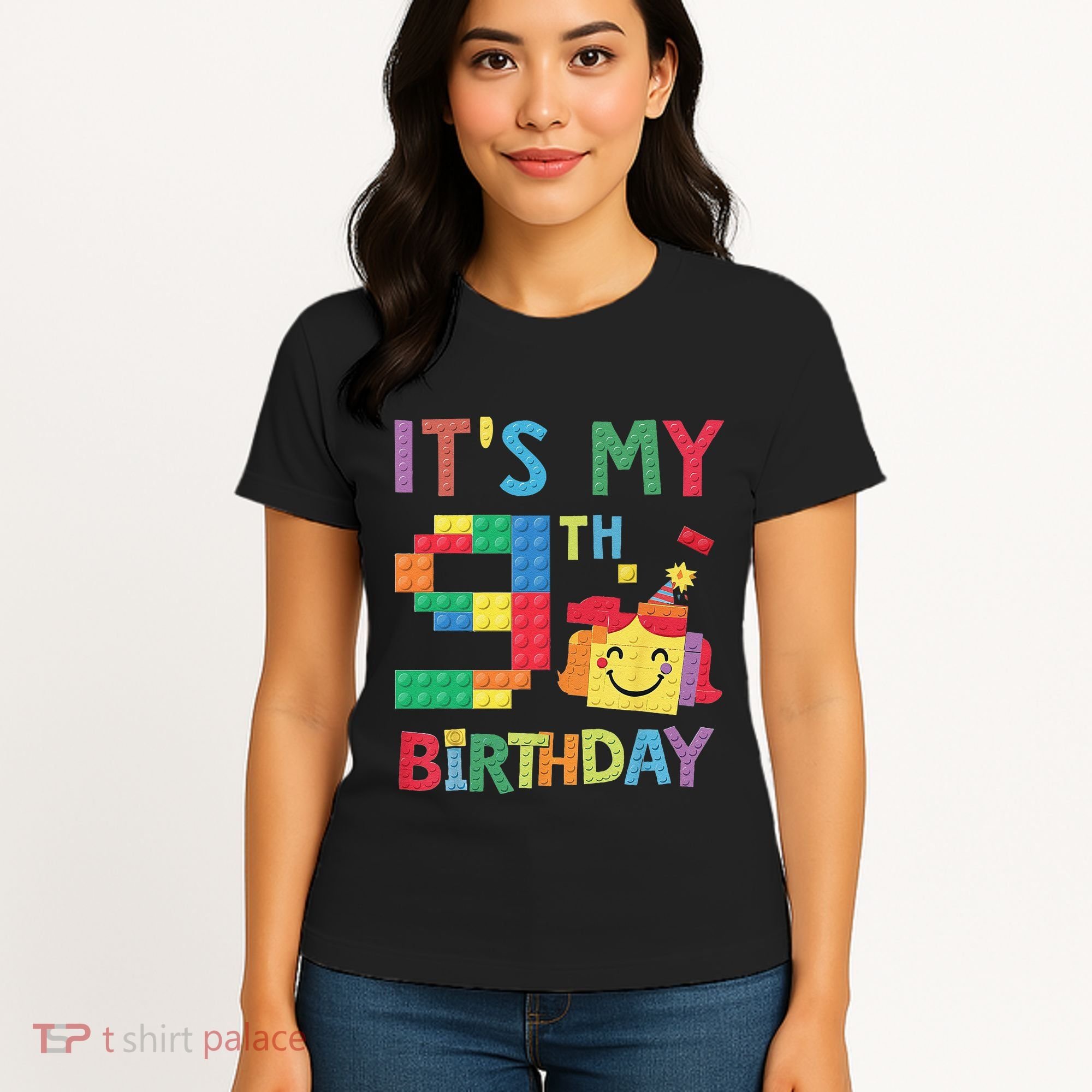 Master Builder 9th ItS My 9th Birthday Brick Blocks Women's T-Shirt