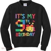Master Builder 9th ItS My 9th Birthday Brick Blocks Kids Sweatshirt thumb 0